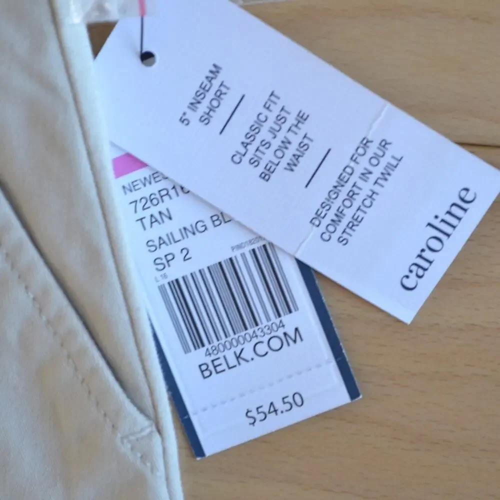 Crown & Ivy Scalloped Khaki Shorts Size 16 Caroline - Picture 3 of 4